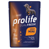 Prolife DualFresh Cibo Umido Cane Adulto t. Mini Tacchino Maiale Riso 100g