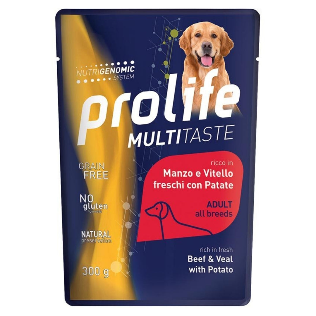 Prolife Multitaste Cibo Umido Cane Adulto Manzo Vitello Patate 300g