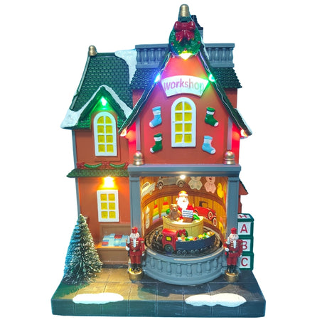 Negozio di Giocattoli con Babbo Natale e LED