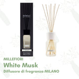 White Musk - Millefiori Diffusore di Fragranza a Bastoncino "Milano"