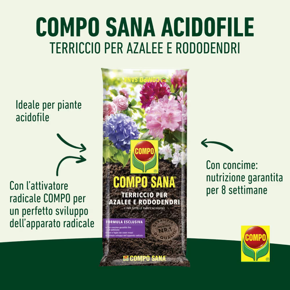 Terriccio Compo per acidofile azalee e rododendri
