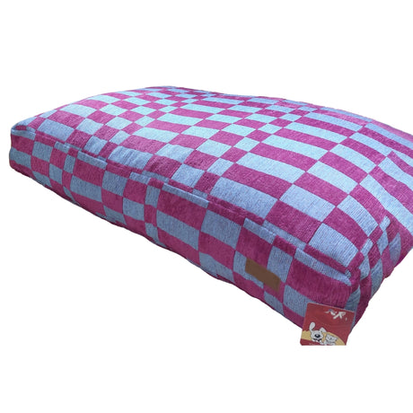 Cuscino per animali con fantasia a scacchi colorati