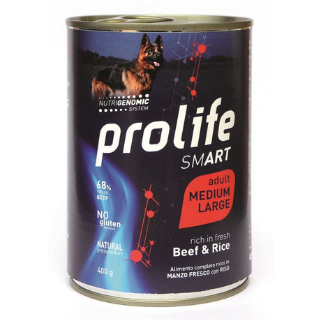 Prolife Smart Cibo Umido Cane Adulto t. M/L Manzo e Riso 400g