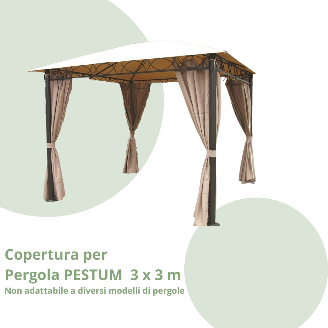 Copertura di ricambio Gazebo Pestum 3 x 3 m