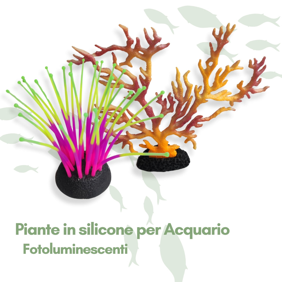 Piante in silicone fotoluminescenti per Acquario