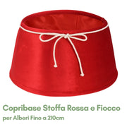 Copribase in Stoffa Rossa con Fiocco