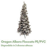 Oregon Albero di Natale Floccato PE/PVC