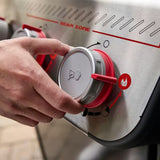 Dettaglio della manopola Sear Zone del barbecue a gas Weber Spirit E-435