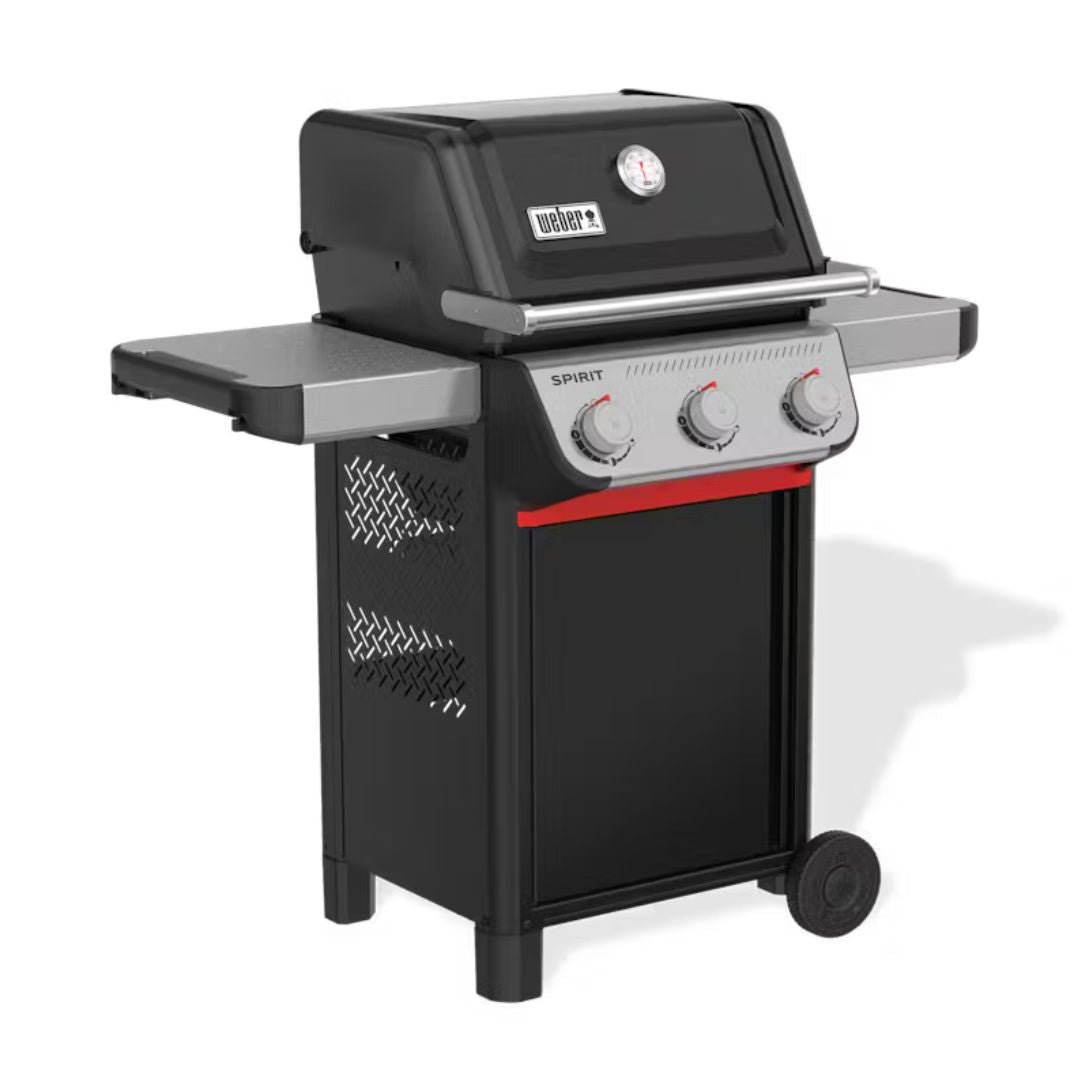 Barbecue a gas Weber Spirit E-310 nero in vista angolare laterale