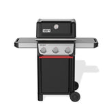 Barbecue a gas Weber Spirit E-310 nero visto frontalmente con ripiani laterali aperti