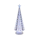 Abete natalizio trasparente con stella e illuminazione LED, 32 cm