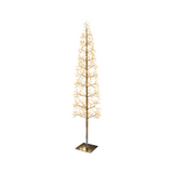 Albero natalizio luminoso Garden Team da 150 cm con rami dorati, LED bianco caldo con flash e base quadrata in metallo