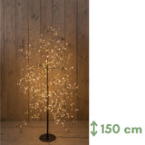 Albero di Natale luminoso con base nera
