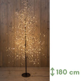 Albero di Natale luminoso con base nera