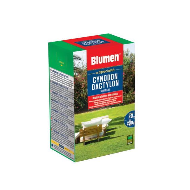 Confezione Blumen Le Specialità Cynodon Dactylon Gramigna da 200 g, sementi per prato resistenti al sole e alla siccità, indicate per una superficie fino a 20 m²