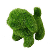 Figura di cane in prato sintetico 30x35cm.