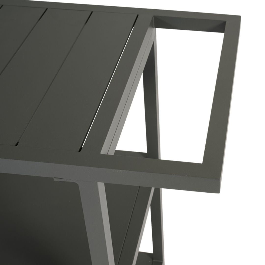 Carrello da giardino con ruote e maniglia in alluminio