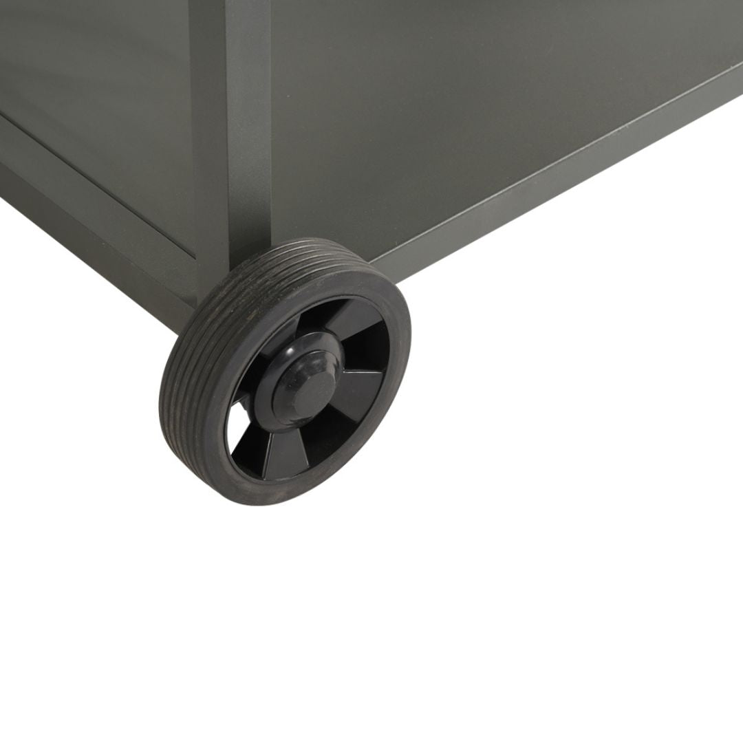 Carrello da giardino con ruote e maniglia in alluminio