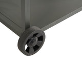 Carrello da giardino con ruote e maniglia in alluminio