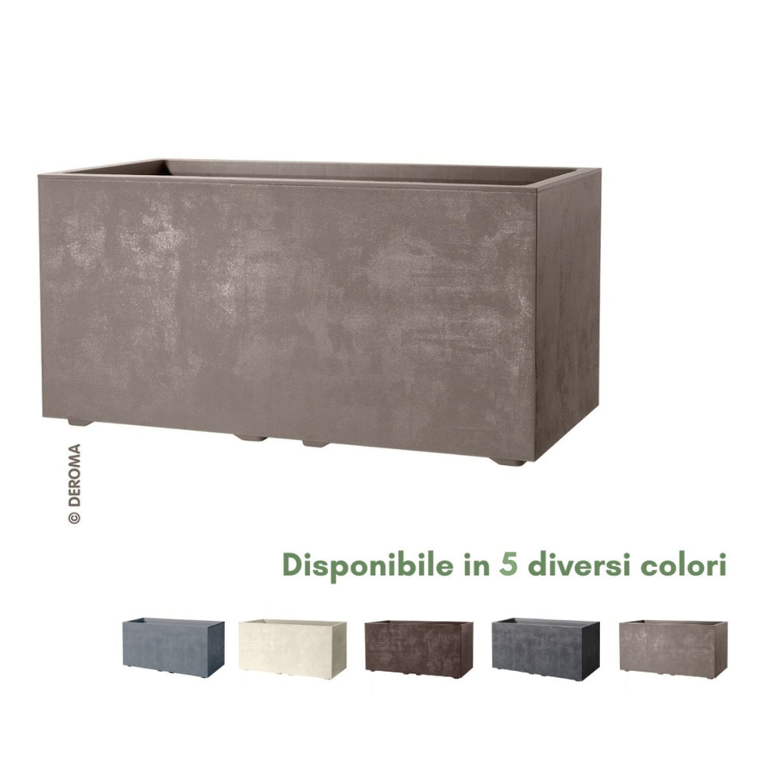 Fioriera Millennium Deroma - Vaso rettangolare plastica 80 cm