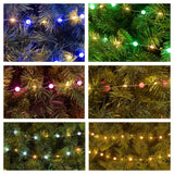 Catena con micro LED bianco caldo alternati a piccole sfere di 1 cm di diametro con luce di diversi colori.