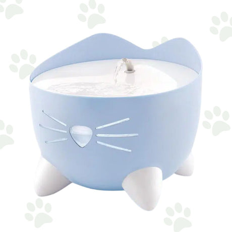 Fontana per gatti Catit Pixi azzurra.