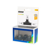 onfezione Stocker con 5 raccordi a T per tubi Geyser System da 6 mm, visibile il contenuto attraverso la finestra