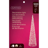 Confezione del cono Lumineo da 80 cm con 500 microled per uso interno o esterno.