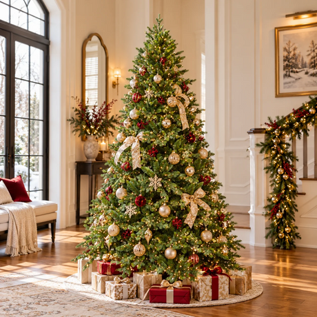 Albero di Natale Cooper LED ambientato in una scena natalizia