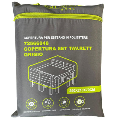 Copertura set pranzo da giardino 250x210x70.