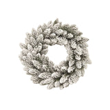 Corona natalizia innevata in PVC diametro 30 cm per decorazioni da interno