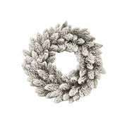 Corona natalizia innevata in PVC diametro 30 cm per decorazioni da interno