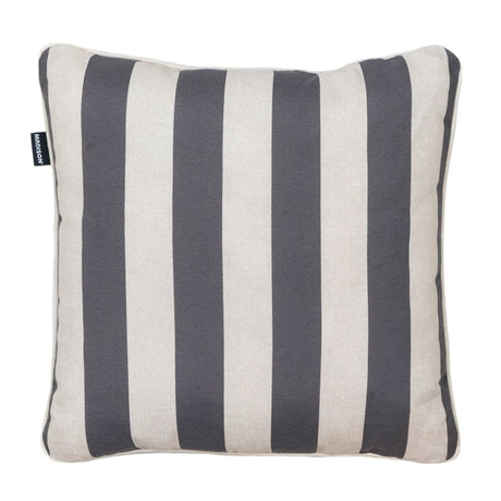 Cuscino da esterno 50x50cm a righe grigio.