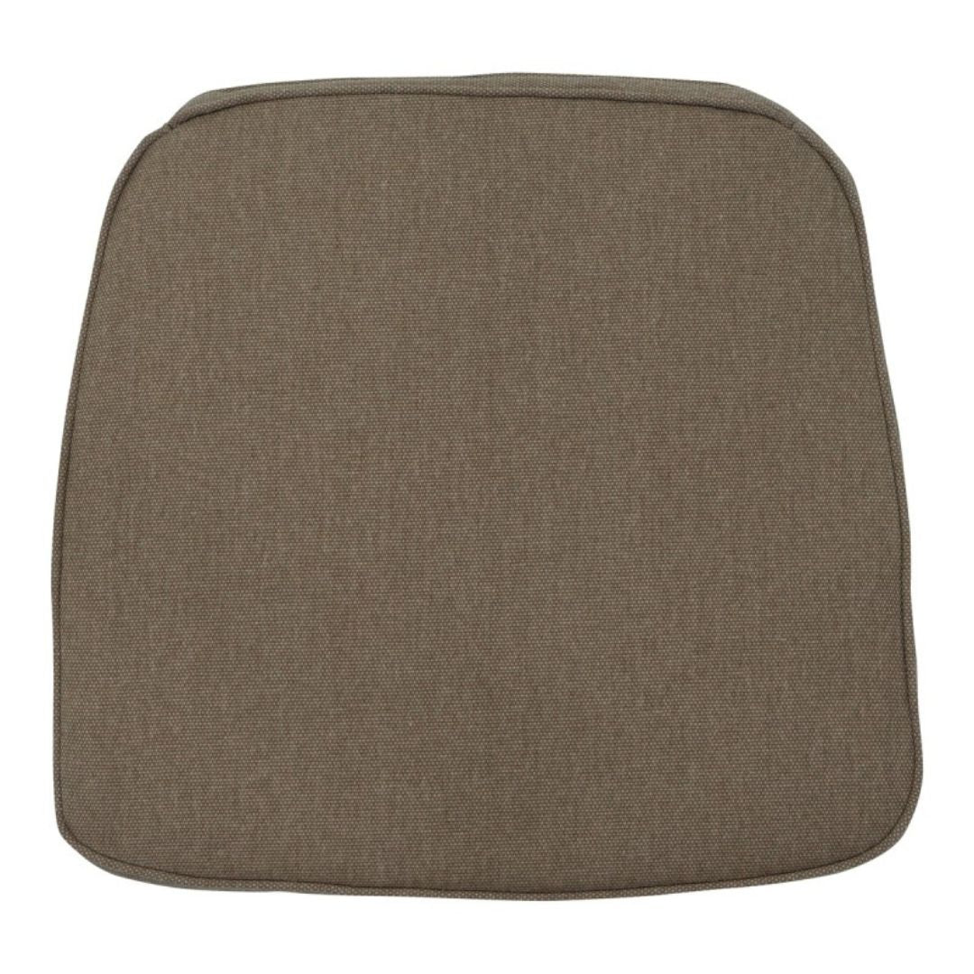 Cuscino da esterno per seduta 48x48cm sagomato colore taupe.