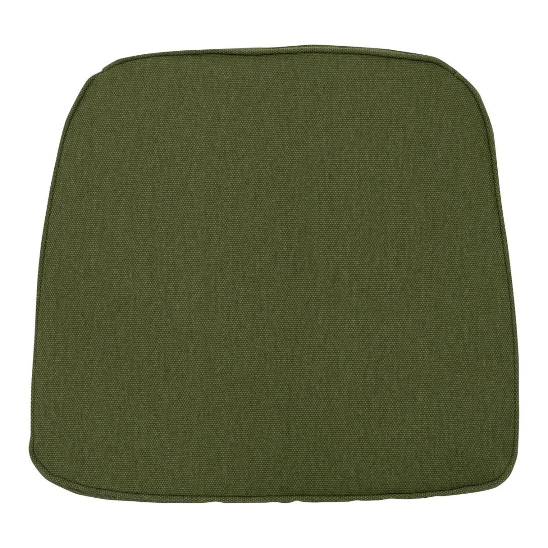 Cuscino da esterno per seduta 48x48cm sagomato colore verde.