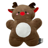 Cuscino a forma di renna marrone.