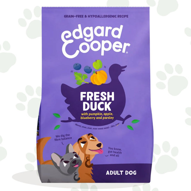 Confezione da 2,5 kg di crocchette Edgar&Cooper con anatra fresca per cani.