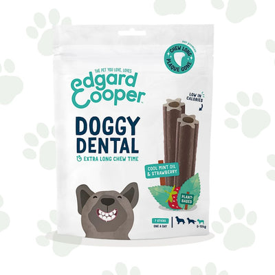 Confezione di stick dentali menta e fragola per cani di taglia piccola Edgar&Cooper.