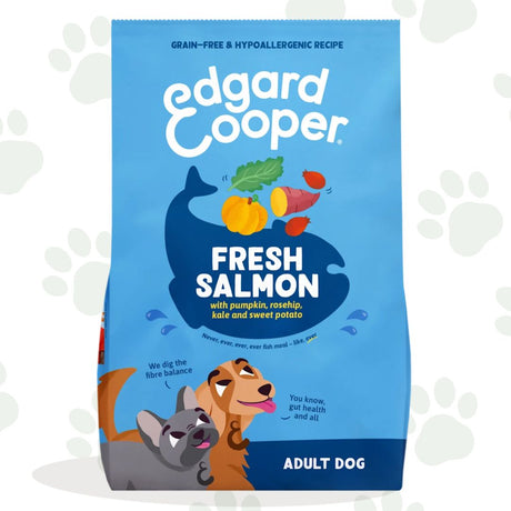Confezione da 2,5 kg di crocchette Edgar&Cooper con salmone fresco per cani.