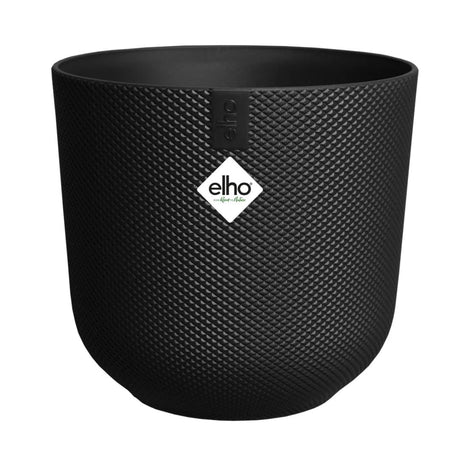 Coprivaso in plastica riciclata di colore rosso con diametro 23 cm.