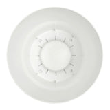Interno vaso rotondo in plastica bianco con serbatoio integrato.