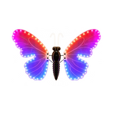 Farfalla decorativa LED 40 cm con ali illuminate multicolore