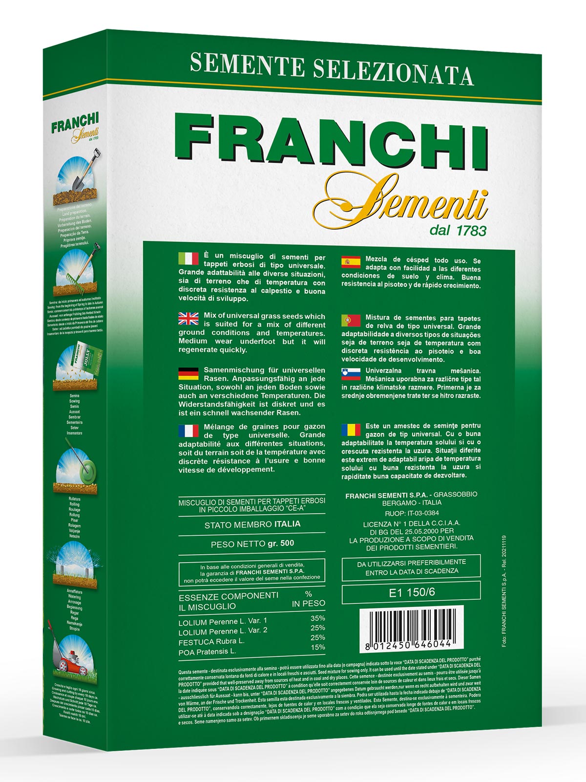 Retro confezione prato Jolly Franchi Sementi