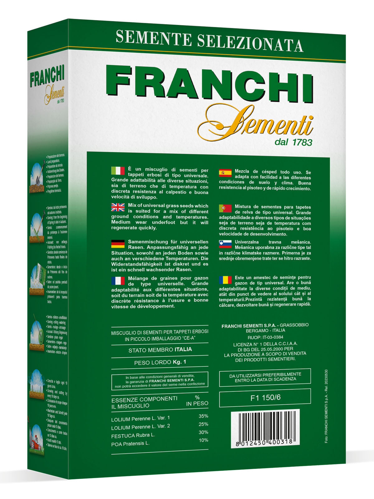 Retro confezione prato Jolly Franchi Sementi