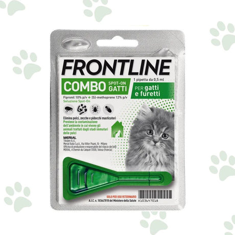 Confezione monodose antiparassitario Frontline Combo per gatti.