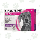 Confezione di tre pipette Frontline Tri-Act per cani 20-40kg.