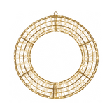 Corona natalizia luminosa oro champagne con micro LED a luce calda