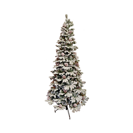 Albero di Natale innevato con pigne Oregon