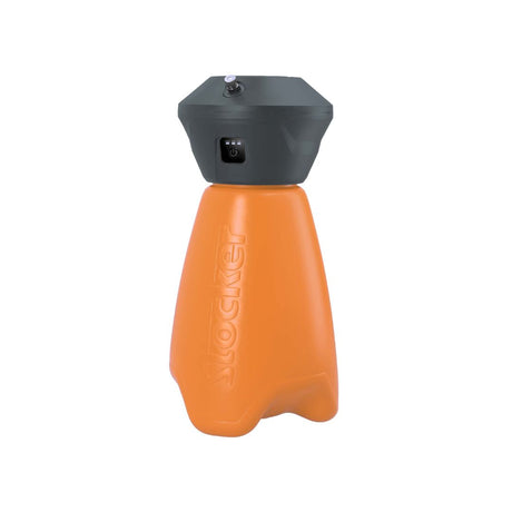 Nebulizzatore Geyser Mini Stocker per uso con disabituanti, colore arancione e nero, su sfondo bianco
