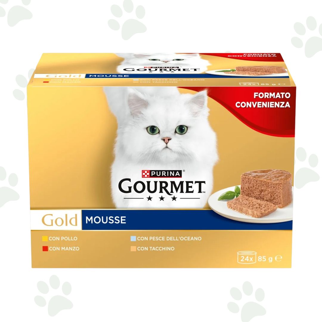 Confezione multipack 24x85g Gourmet Gold Mousse.